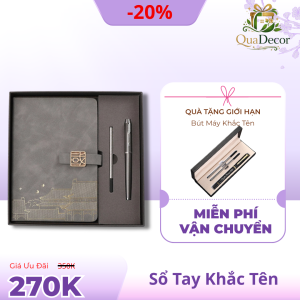 Sổ tay khắc TÊN theo yêu cầu da PU