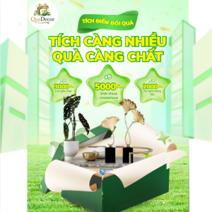 Lá bạch quả trang trí để bàn